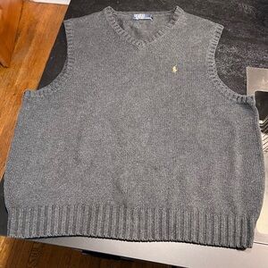 Ralph Lauren Charcoal V-Neck Sweater Vest XL